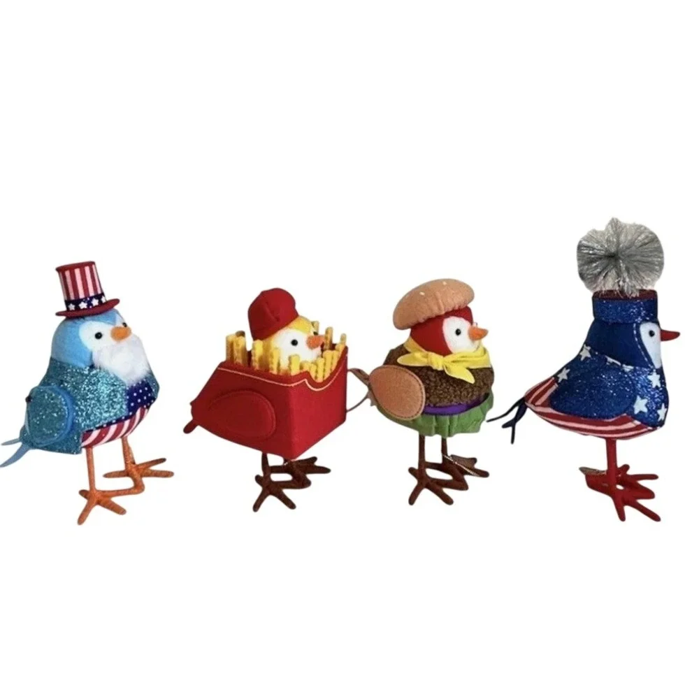 TARGET Sun‎ Squad Featherly Friends Birds Summer 2026 Patriotic Burger Fries Set